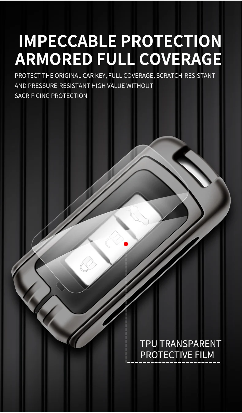 Custodia per chiave auto intelligente in pelle di metallo per Mitsubishi Outlander 3 ASX Colt Lancer 10 EX Grandis Pajero Sport Protector Fob - Sd2e6babef1ab43e7900dcca8b8a44808J