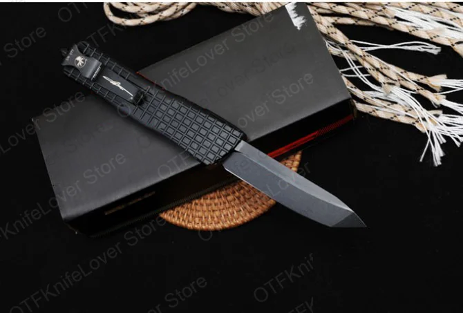 

Micro OTF Tech Knife UT Series D2 Steel Blade Aluminum Alloy CNC Handle Outdoor Camping Self Defense Pocket Knife