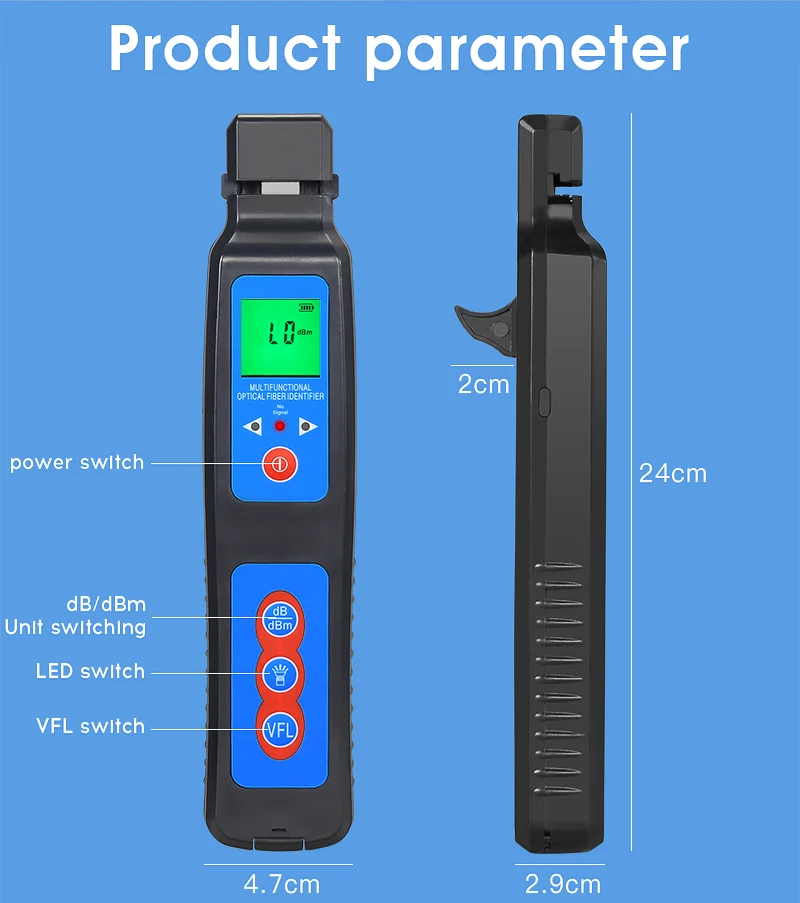 AUA-40A/40D Fiber Optic Identifier Fiber Cable Testing Tool Live Optical Fiber D