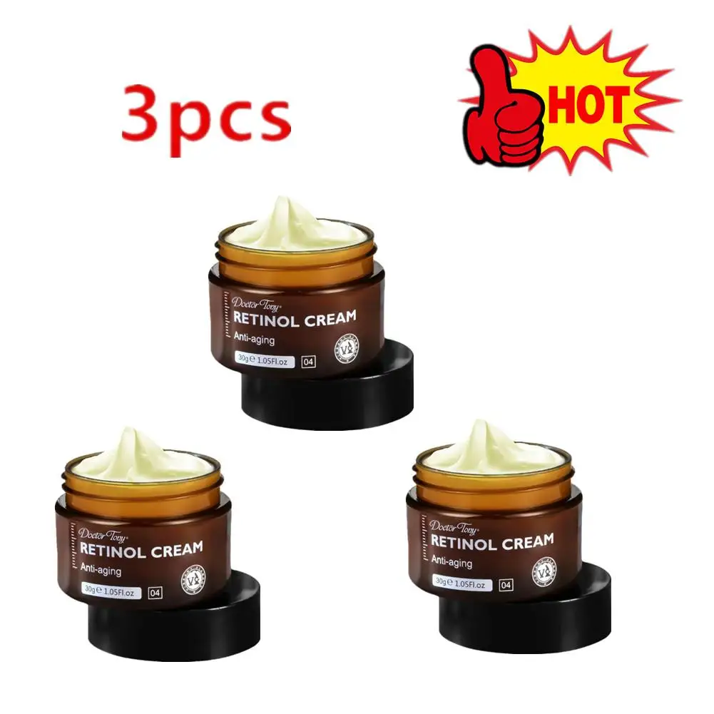 1/2/3PCS Retinol Face Cream Anti-Aging Remove Wrinkle Firming Lifting Whitening Brightening Moisturizing Facial Skin Care 30G 1 2 3pcs original thailand powerful freckle removal pearl whitening cream remove eliminate stain face cream sunburn care skin