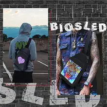  7 Inch LED Display  Backpack Full Color Screen Waterproof Programmable Travel Laptop Backpack DIY Smart Multimedia Backpack 