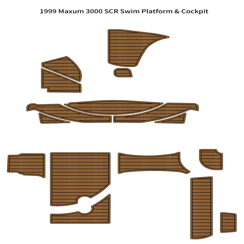 Quality 1999 Maxum 3000 SCR Swim Platform Cockpit Pad Boat EVA Faux Foam Teak Deck Floor