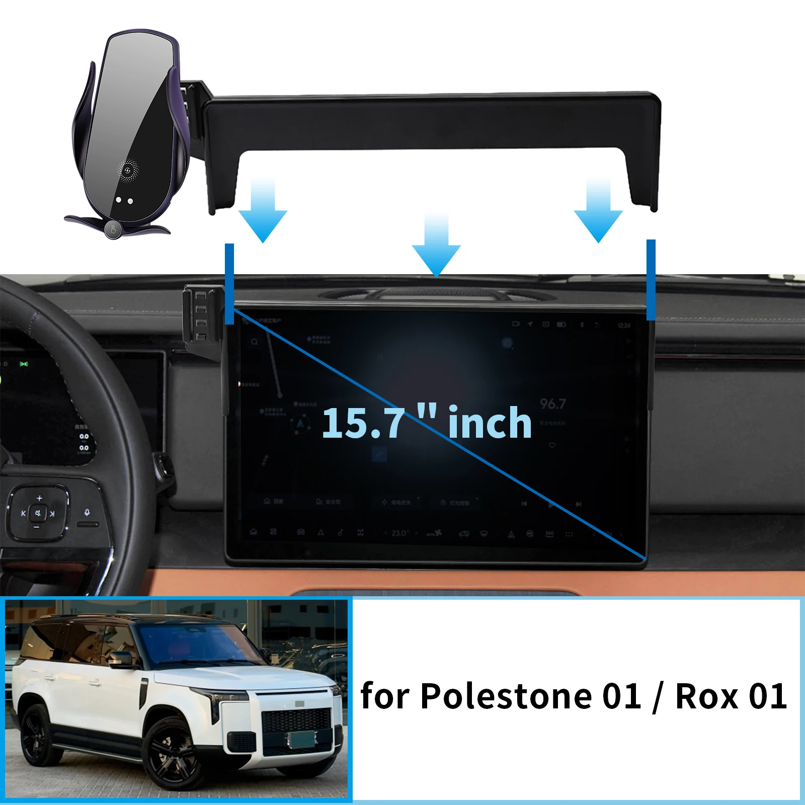 Car Mobile Phone Holder phone holder mobile phone holder For Polestone 01 Rox 01 GPS Bracket Navigation Stand Auto Accessories