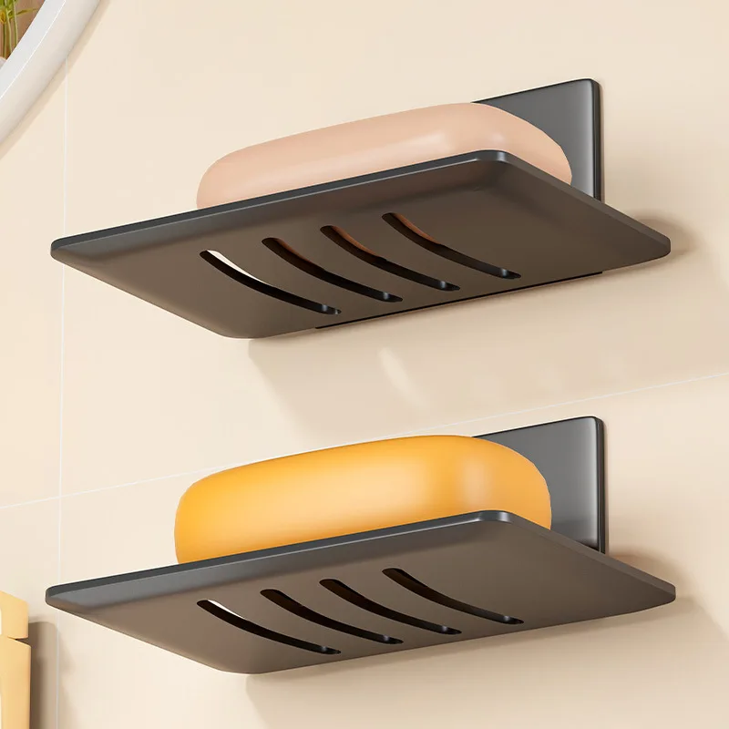 Soap Holder Bathroom Aluminum Alloy Wall Mounted Sponge Holder Organizer Accessories Kitchen