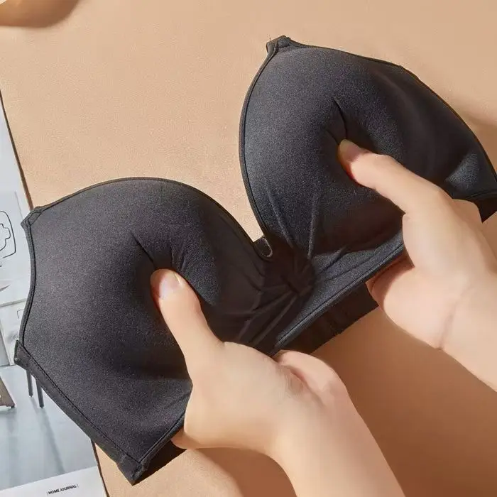 Super Thick 12CM Flat Chest Special Lingerie Small Breast Gathering Thickening Show Bigger No Steel Ring Special Thick Cup Bra