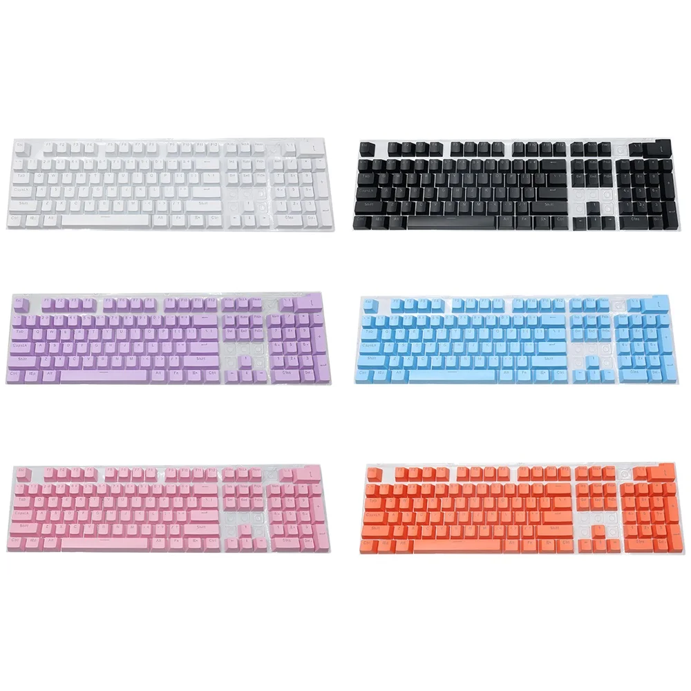 

104 key PBT keycap matte translucent solid color personalized keycap DIY custom game accessories for Mechanical Keyboard