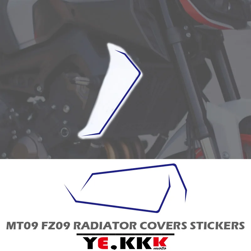 For YAMAHA MT09 MT-09 MT-09SP FZ09 Radiator Cap Fairing Sticker Decals Hollow Line Stickers Custom Color MT 09 trianglelab custom fan bracket for v6 heatsink for hotend radiator fan bracket for 3d printer extruder v6 prusa i3