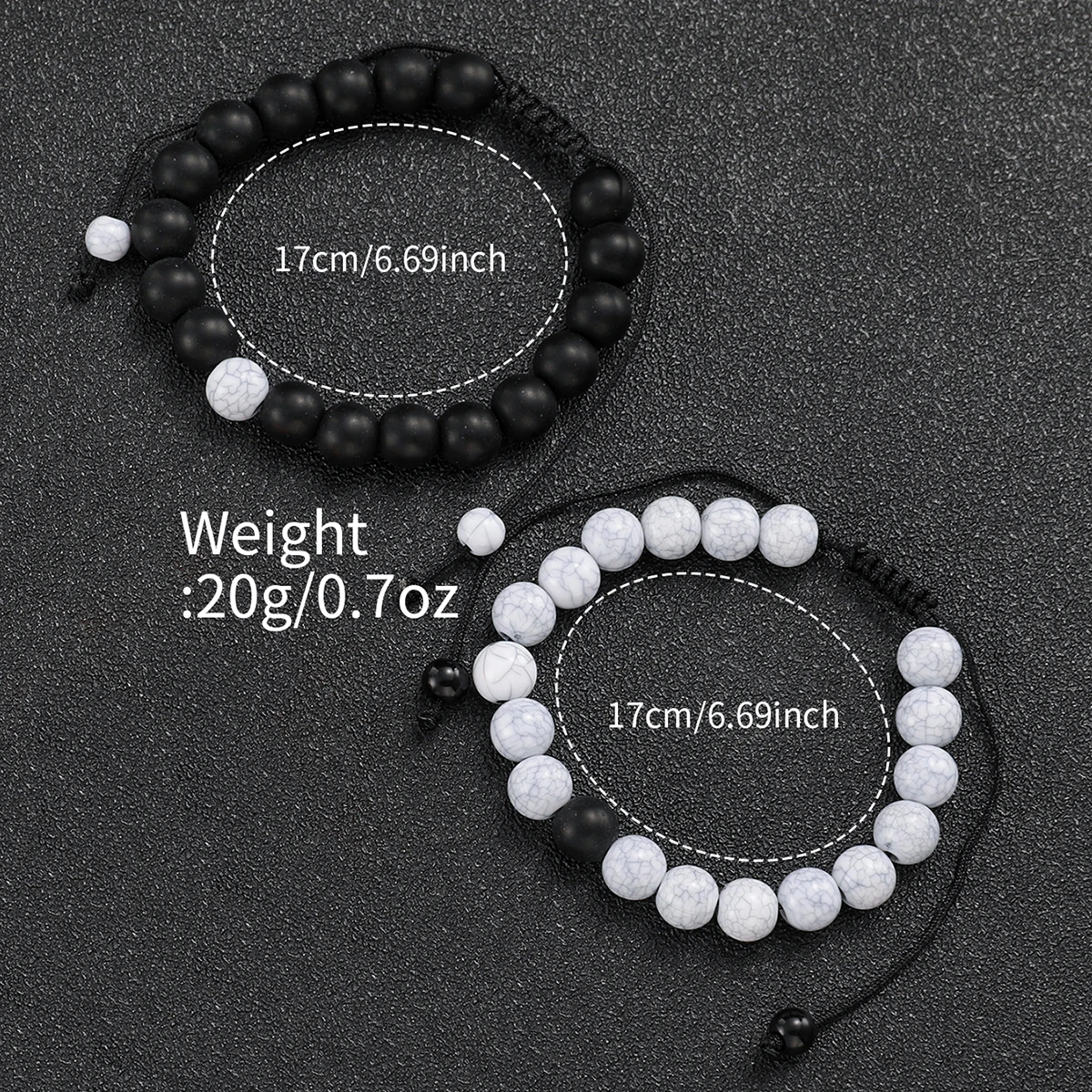 4PCS/Set Fashion Women's Watch Couple Simple Silicone Strap Quartz Watch with Black and White Bead Set