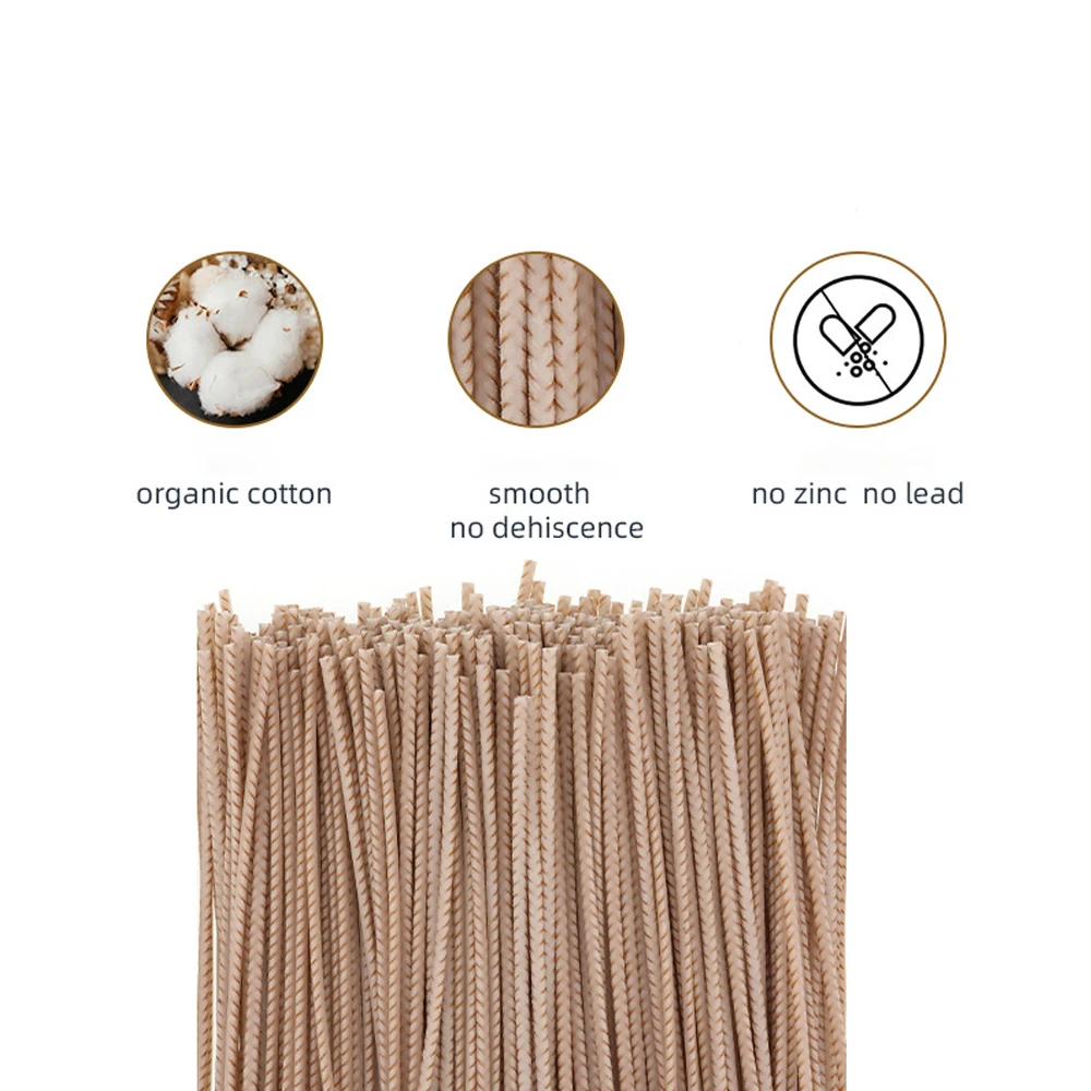 Candle Wick Candle Wicks 10pcs ECO Cotton Candle Wicks DIY Candle Supplies Smokeless On-Toxic Environmentally Material Making