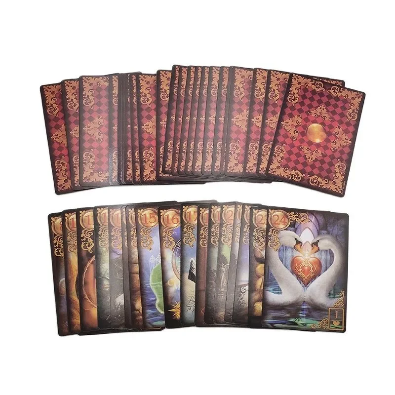 44pcs/set Reverie Lenormand Tarot Deck Cards Fate Divination Tarot Card Board Game With Online Guidebook For Adult Children Game 2