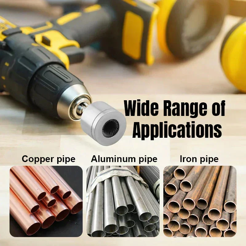 15/22MM Copper Tube Cleaning Brush Universal Rust Removal Cleaner Electric Polishing Tool Brush Pile Head Wire Brush