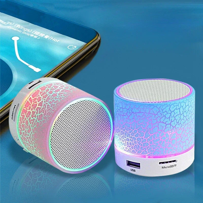 Wireless Mini LED Bluetooth Speakers Wireless Music Audio TF USB FM Stereo Subwoofer with Mic
