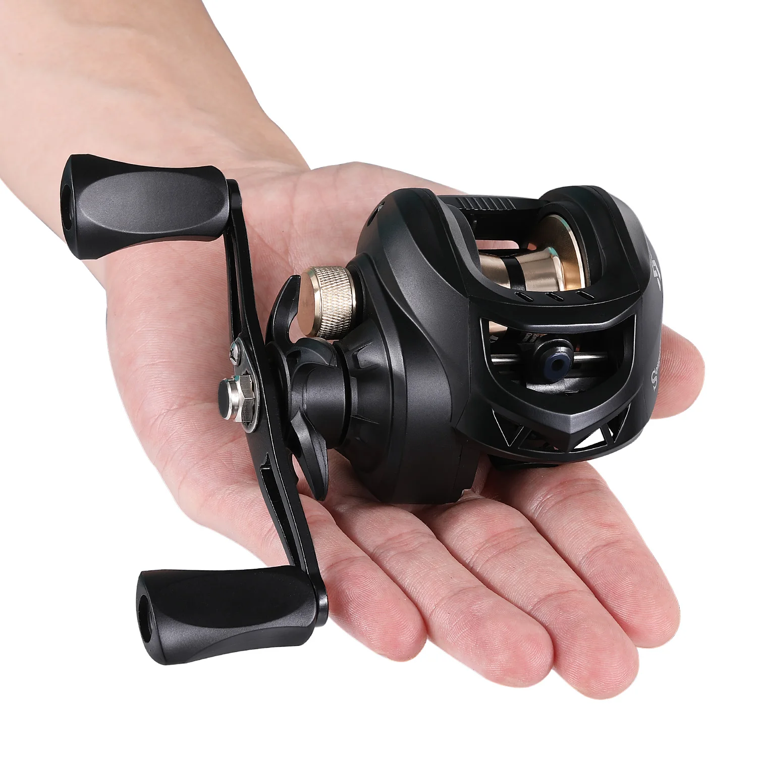 Saltwater Baitcasting Fishing Reel Low Profile Baitcaster Reel Left Hand  11LB