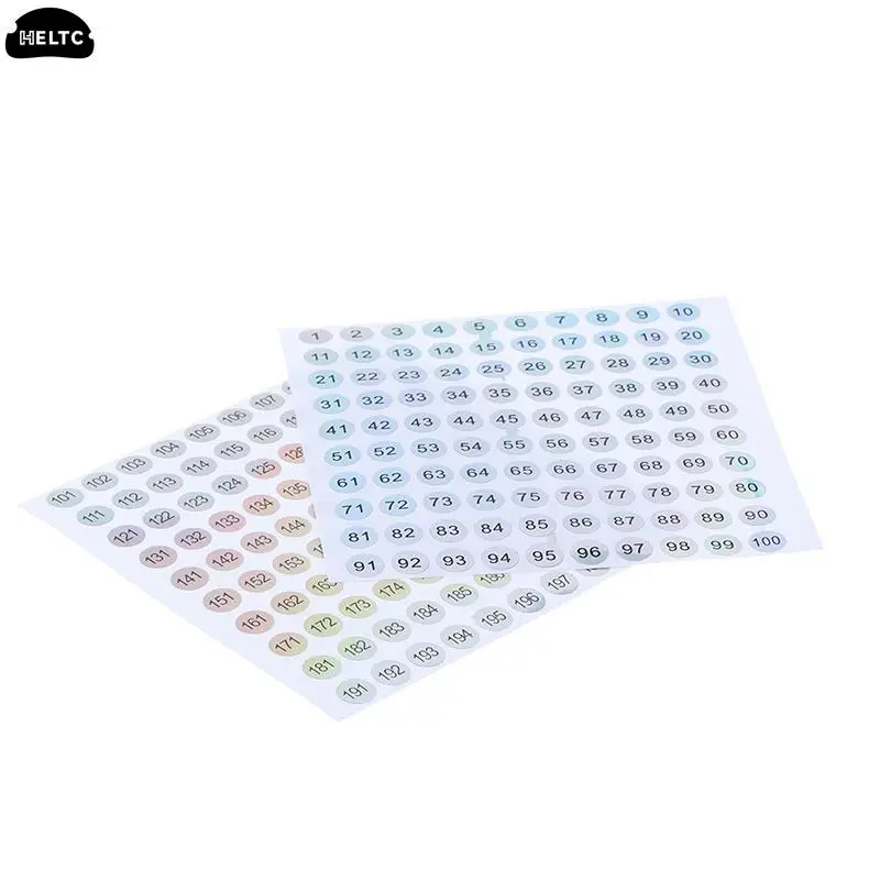 1Sheet Waterproof Number 1-200 Laser Labels Stickers For DIY Craft Nail Polish Lipstick Color Number Tags Bar Wine Glass Labe