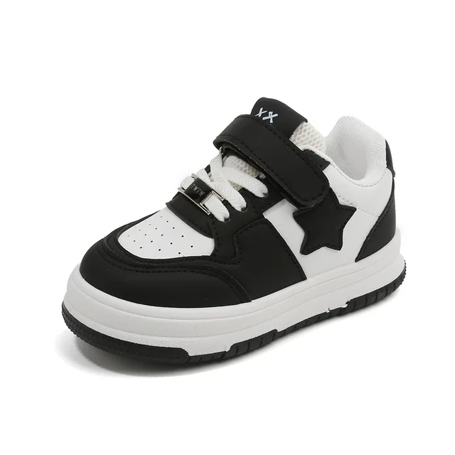 Tenis Sneakers Bambini Primavera/Autunno Nuovi Ragazzi Ragazze Sport Casual Board Pelle con suola morbida Piccole scarpe bianche_voghion.com