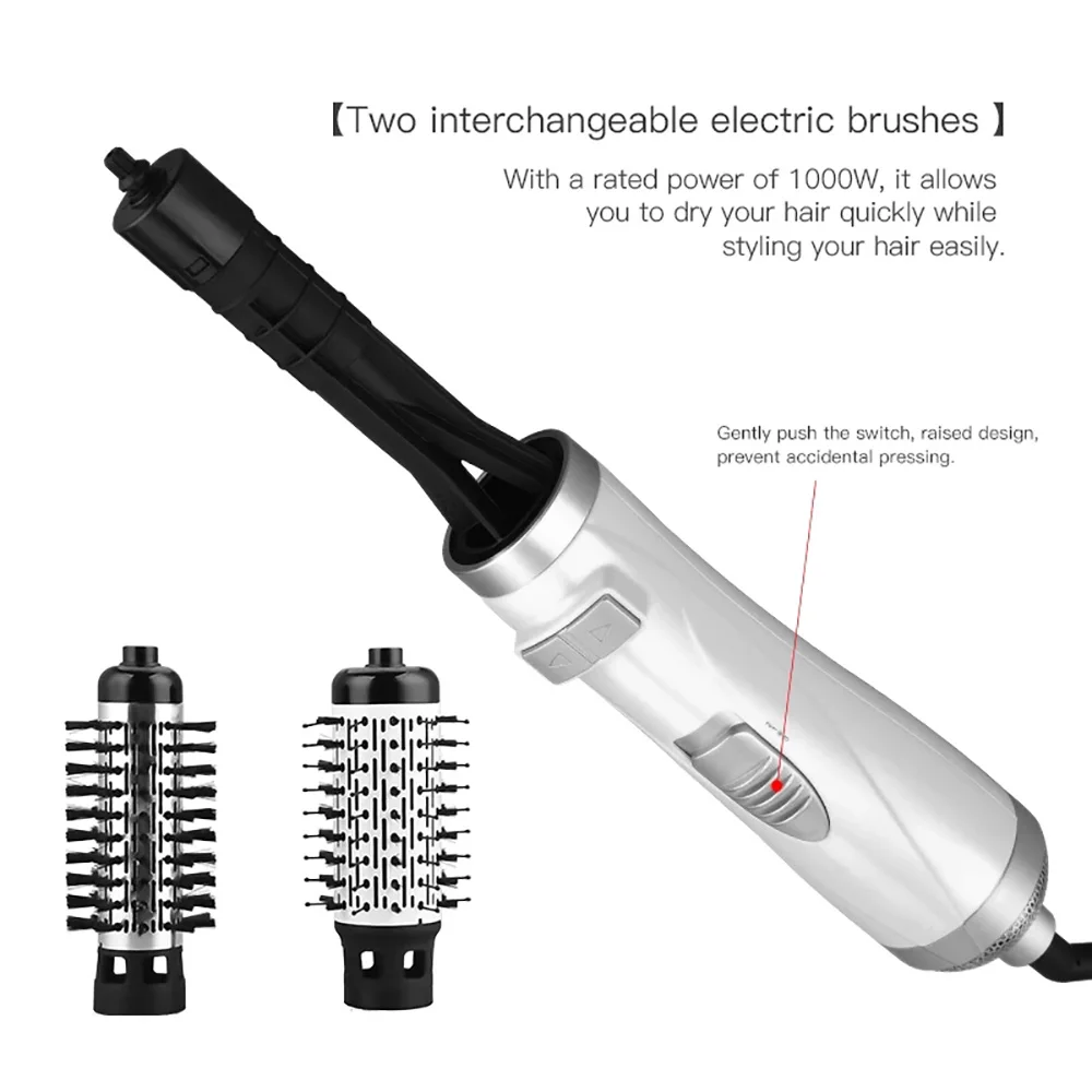 Rotational Professinal Hair Dryer Comb Straightening Brush 2 in 1 Salon Blower Multifunctional Styling Tools Straight and Curler 4