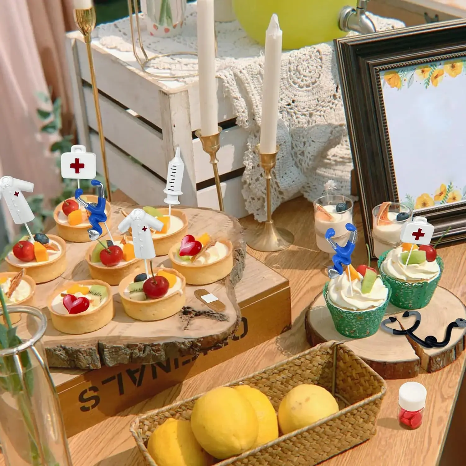 19 Decorazioni Per Torta Infermiera: Statuette, Strumenti Medici, Cupcake Topper, Per Festa A Tema E Laurea