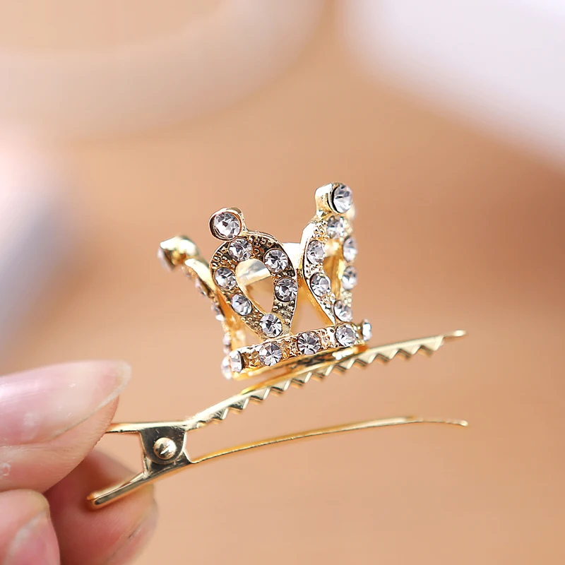 Girls Kids Crystal Princess Party Crown Tiara Hair Pin Clips Silver Plated Women Hair Accessories jewelry accessories,hair accessory
