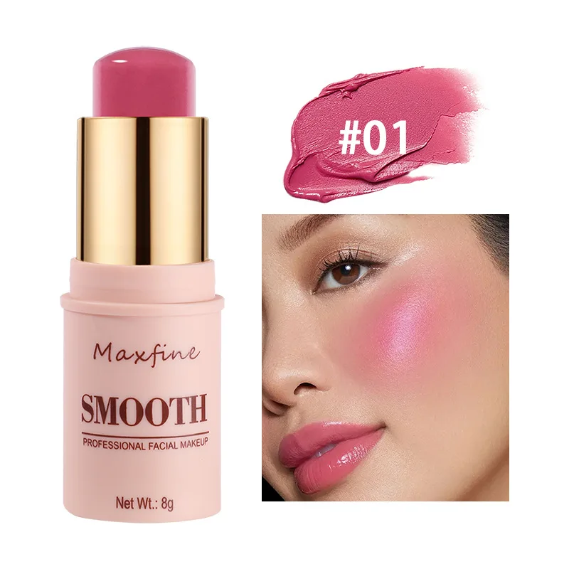 Blush Stick 3 in 1 Makeup Used on Lips Eyes Cheeks Smooth Naturally Saturated Long-lasting Waterproof Easy to Wear Matte