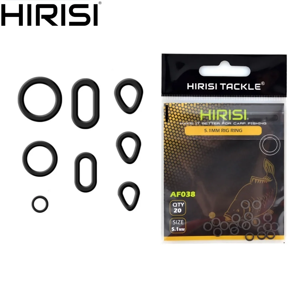 Hirisi 60 Stück Karpfenangeln Boilie Köderringe für Haar-Rigs Pop-Ups Boilies Hookbait Hair Rig Ring Method Feeder Zubehör