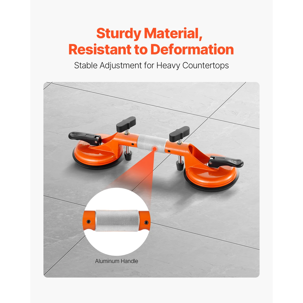 SucceBuy 2 Packs Stone Seam Joiner 180°Adjustable Seamless Seam Setter with 5 in Vacuum Suction Cups Installation Tool for Tile — view 4