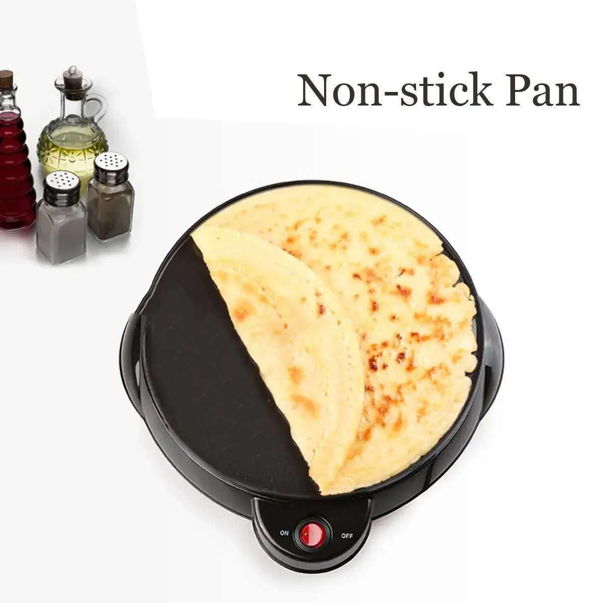 650W 23CM Electric Crepe Maker Pizza Pancake Making Machine Non-Stick Griddle Baking Pan Household Kitchen Cooking Tools 220V 4