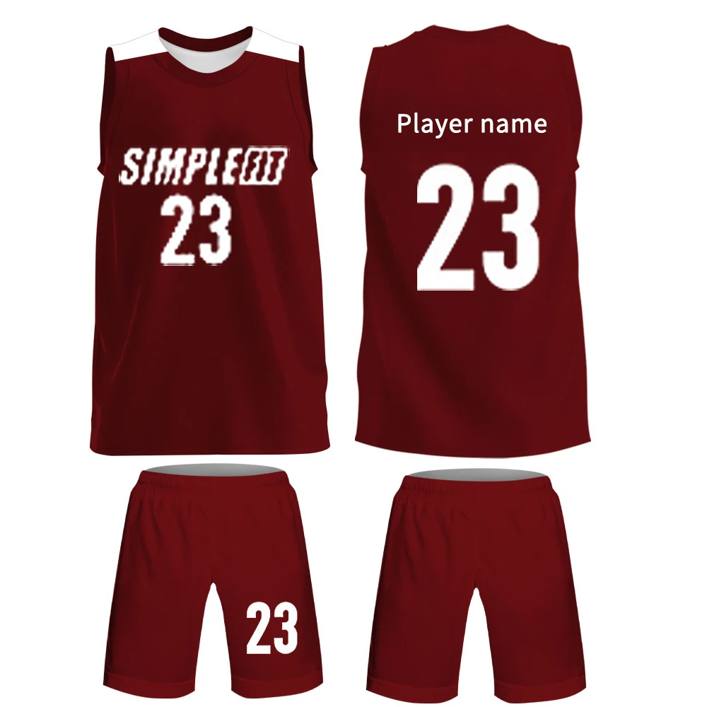 Free Customized Men's Basketball Jersey Set Breathable Sportswear Youth Training Basketball Jersey Short Game Pants Set 2023