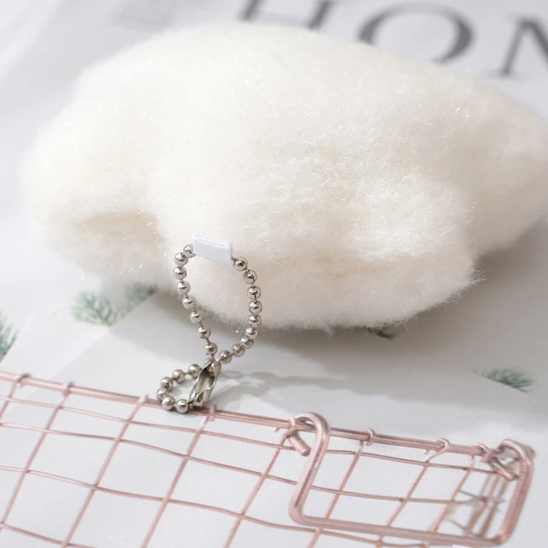 Cute Plush Cloud Keyring Kawaii Pendant Car Key Chain Pendant Soft Plush Doll Fun Girl Bag Hanging Ornament