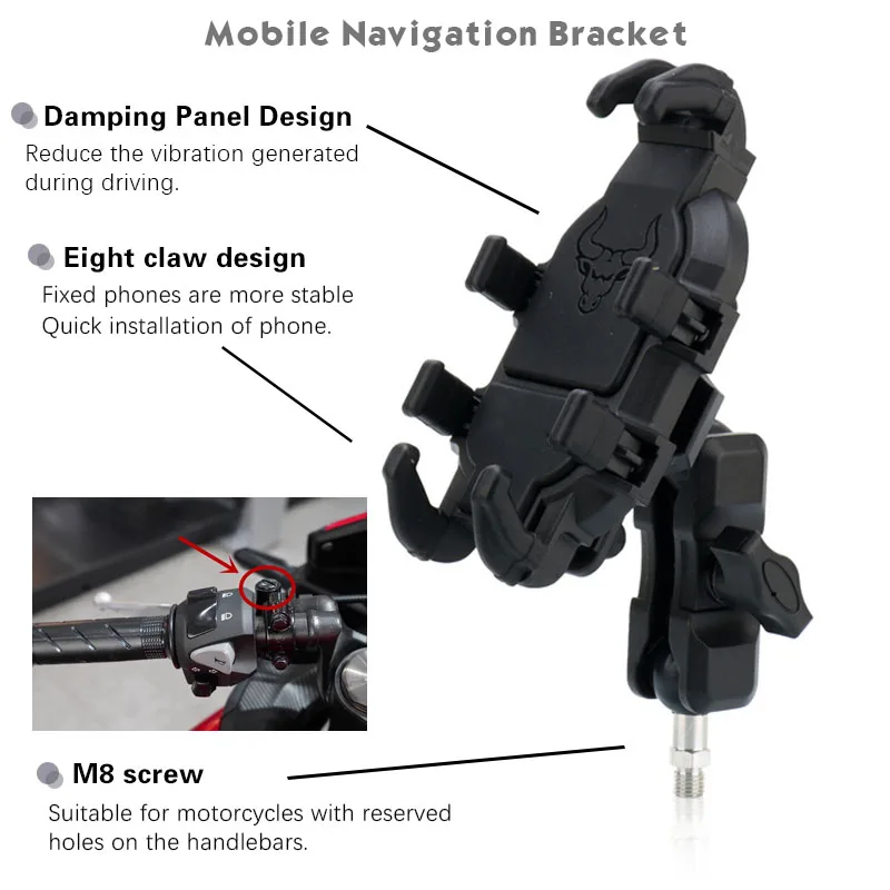 

Motorcycle Accessories GPS Navigation Frame Mobile Phone Mount Bracket For HONDA CBR500R CBR650F CBR650R CBR300R