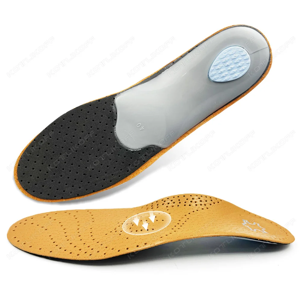 Leder Orthopädische Einlegesohlen Für Die Füße Korrektur Flache Füße Hohe Arch Support Fuß Pads Deodorant Turnschuhe Schuhe Für Männer Einsatz – Detail 17