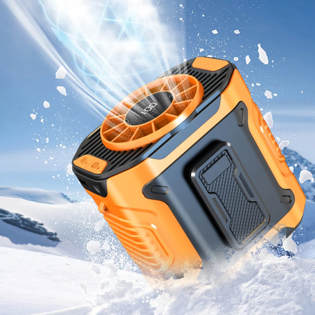 Portable Waist Fan USB Rechargeable Clip on Wearable Belt Shirt Body Fan with Flashlight Cooling Waist Fan for Outdoor Travel