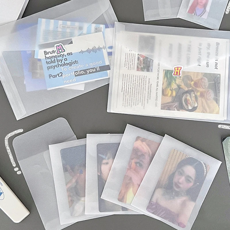 

10Pcs Semi-transparent Sulfuric Acid Paper Envelopes For DIY Postcard Storage Bag Card Sleeve Invitation Gift Packing Bag