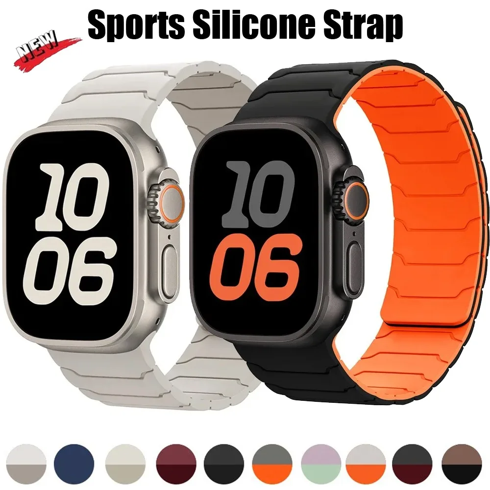Premium Sports Silicone Strap with Magnetic Closure