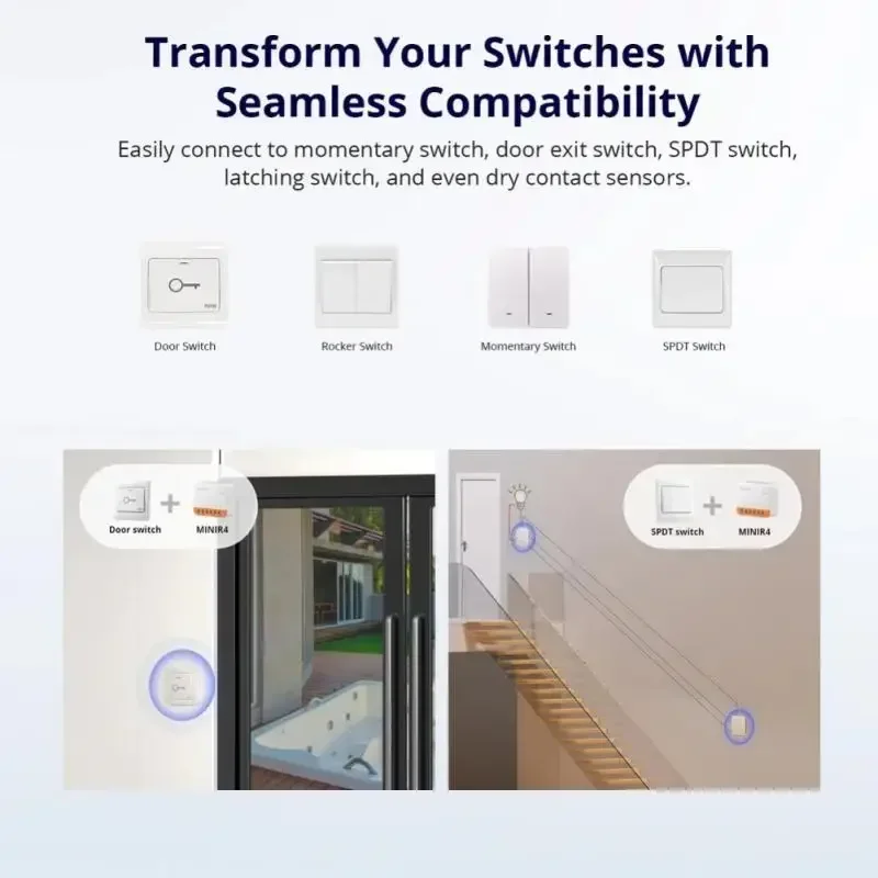 SONOFF MINI R4 Wifi Switch Module Wi-Fi 2 Way Switch Smart Home Module Wi-Fi Relay Voice Remote Control Alexa Google Home Alice smart switch