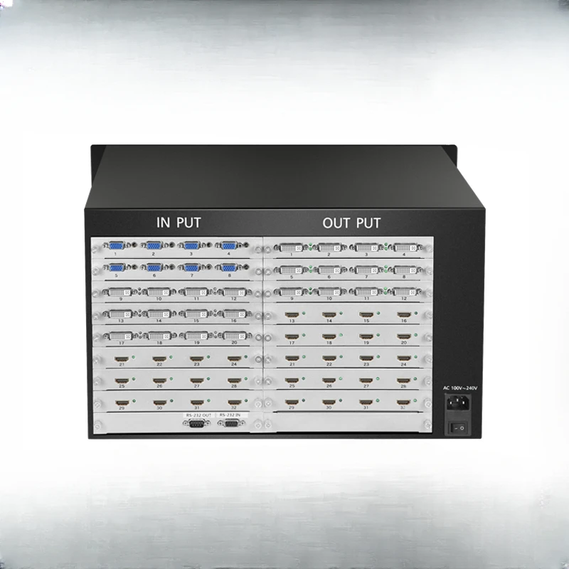 

9/12/16/20/24HDMI/VGA/DVI32-in 32-out card for high-definition hybrid matrix video switcher