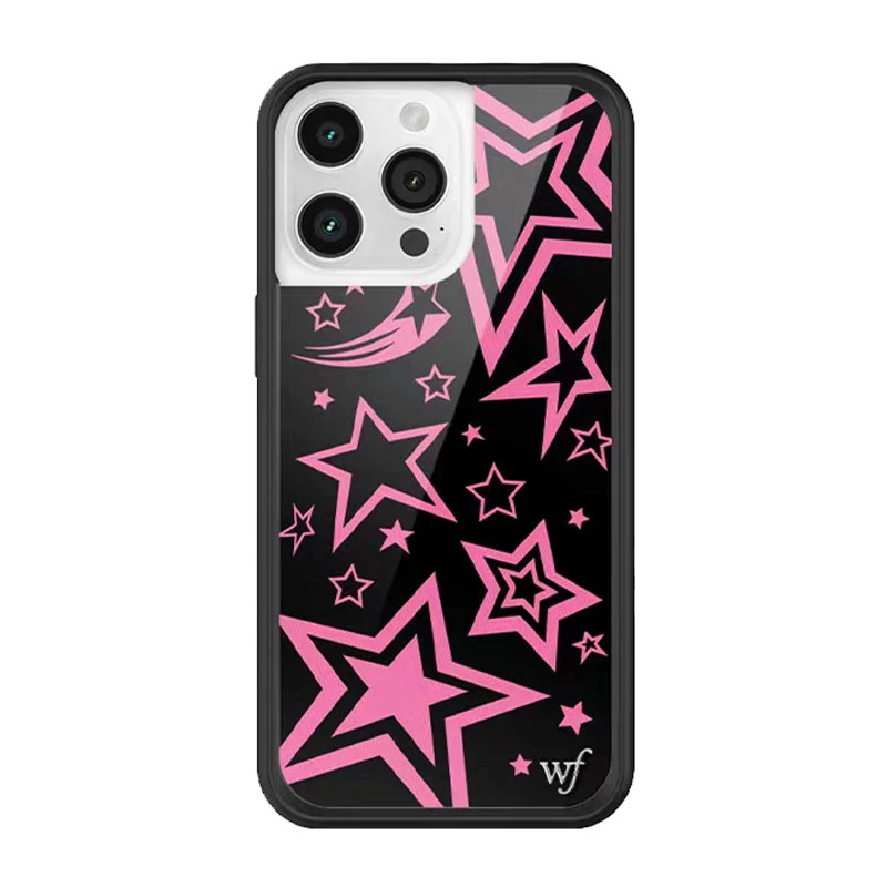 Floral Cartoon Animal Acrylic Phone Case - Wildflower Kawaii Design