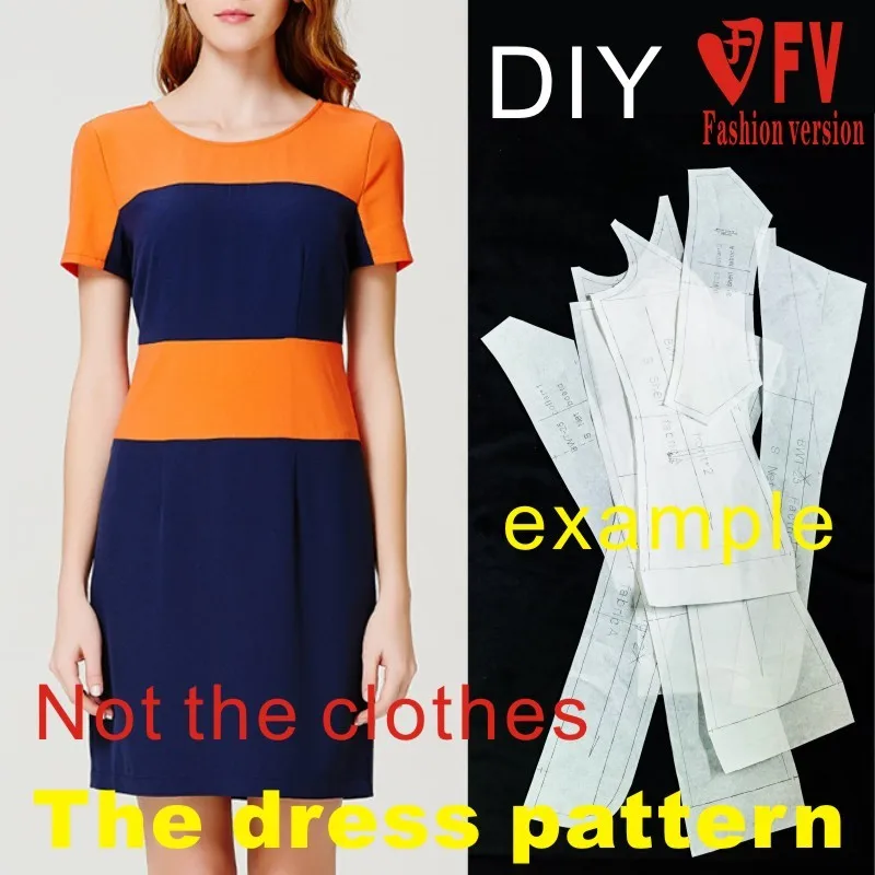 Dresses Sewing Pattern Template Cutting drawing Clothing DIY ((Not selling clothes)) BLQ- 135