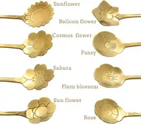 8/16 Pieces Flower Coffee Tea Spoons Stainless Steel Sugar Spoons Tea Party Flower Fancy Tableware Set Stir Bar Kitchenware 2