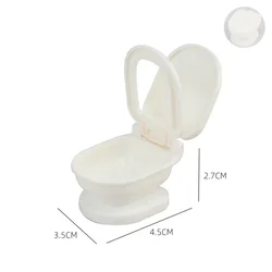 Deluxe Building Blocks Dollhouse Furniture Set - Creative Educational Toy (White Toilet)