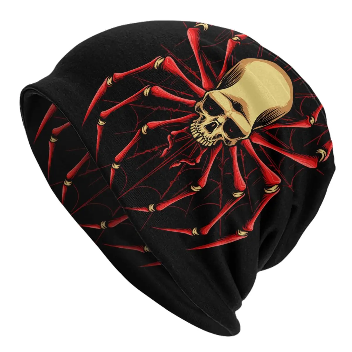 

Women Men Beanie Hat Red Skull Spider Warm Spring Winter Outdoor Hip-hop Beanie Cap