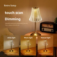 Acrylic Desktop Decor Light Rechargeable Touch Control Decorative Night Lights Dimmable Cordless for Home Furnishing Decoration 2