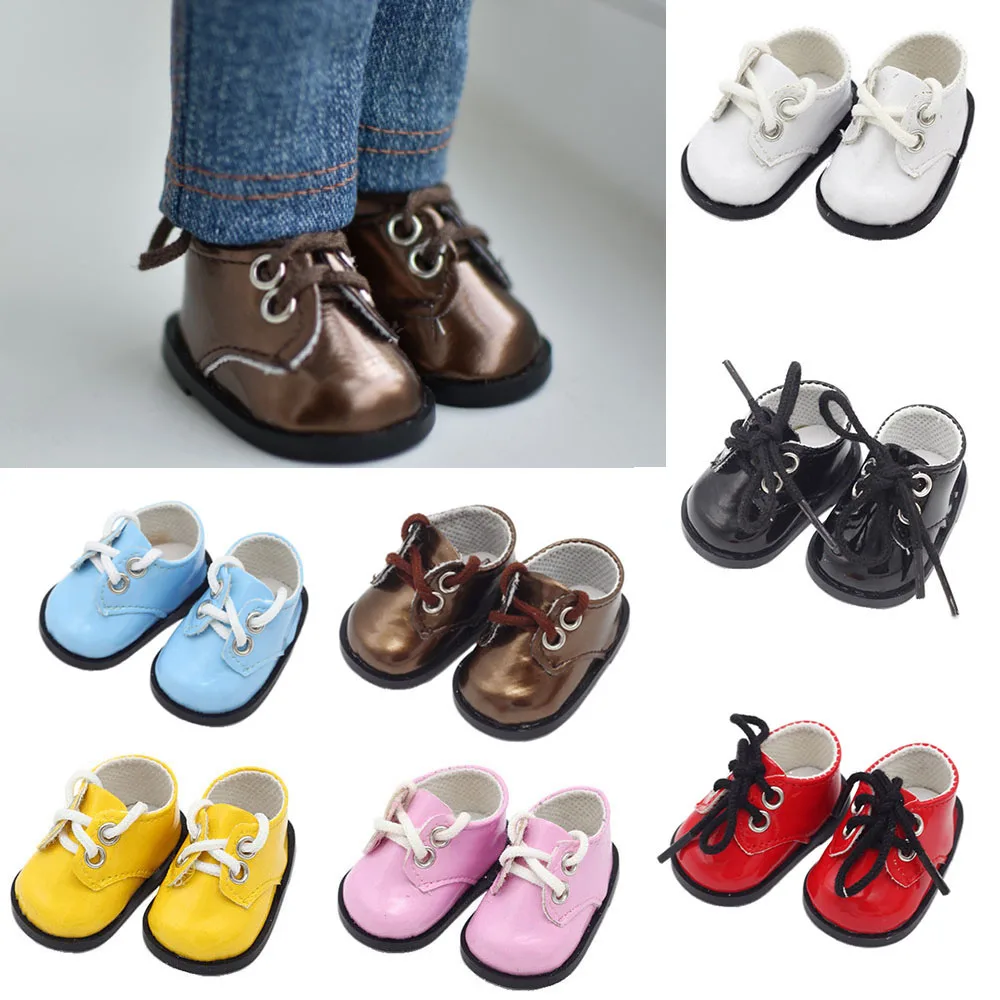 

5.5cm Leather Doll Shoes Mini Toy Shoes for 1/6 BJD Doll,Nancys,14.5 Inch Wellie Wisher&32-34cm Paola Reina Russian Toys