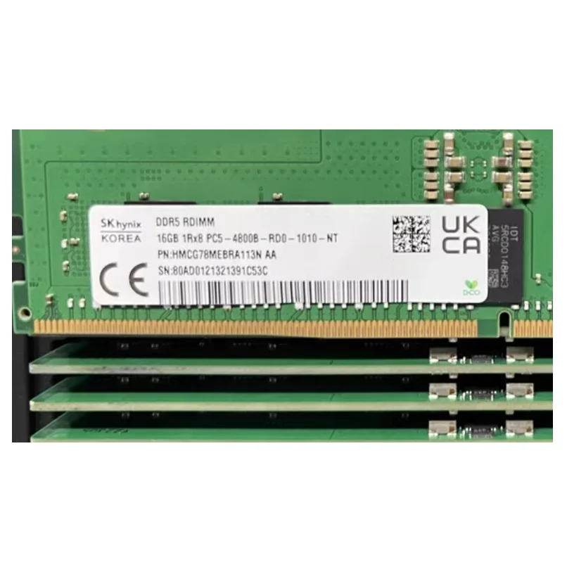 

1 шт. 16 Гб для SK DDR5 1Rx8 PC5-4800B-RD0-1010-NT ECC HMCG78MEBRA113N ECC 4800 МГц