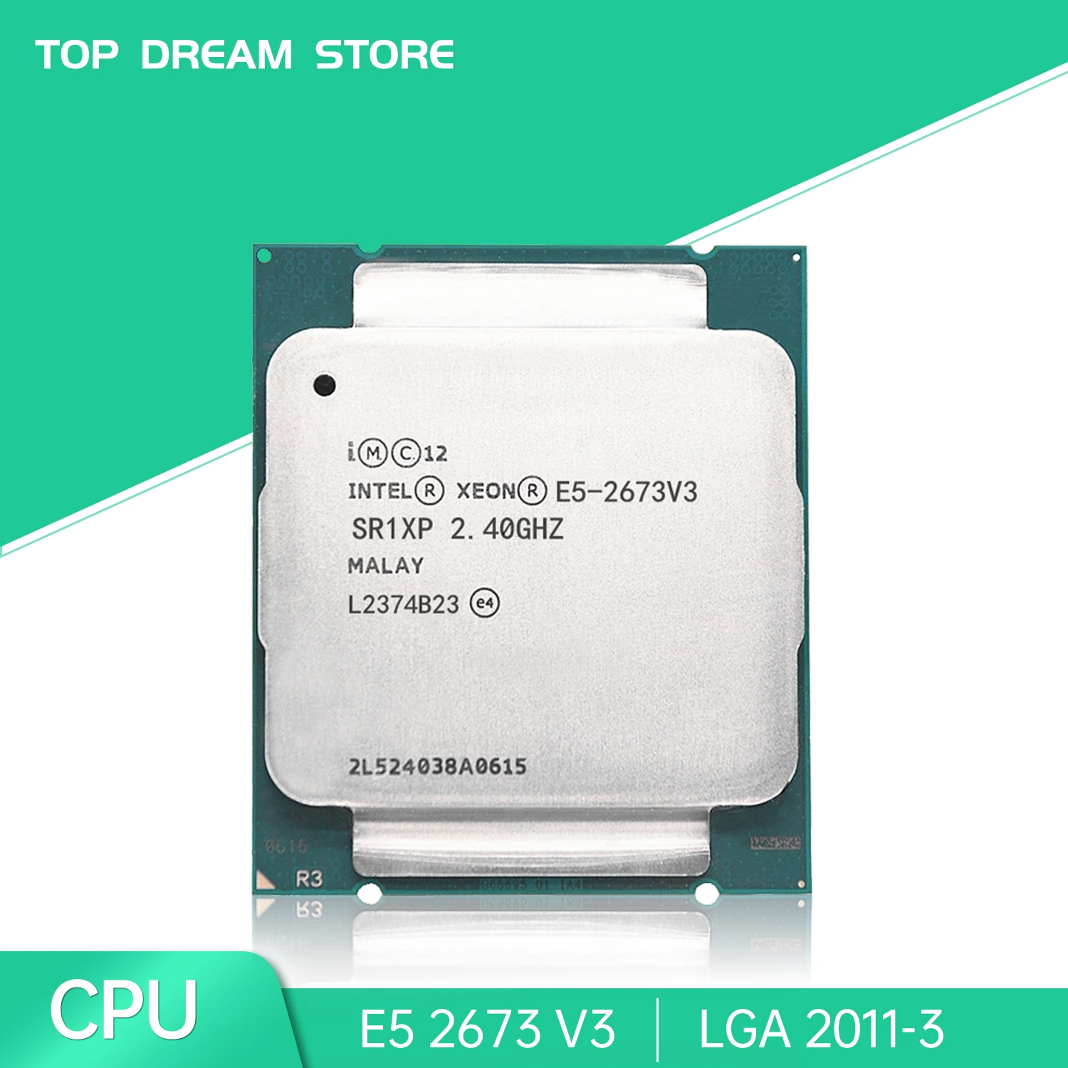 Intel Xeon Processor E5-2673 V3 E5 2673 V3 CPU 2.4GHZ LGA 2011-3 SR1XP 12 Core Desktop processor e5 2673V3