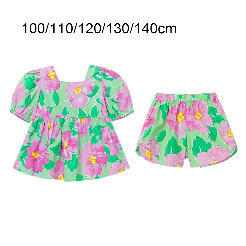 

Girls Dress Shorts Set Party Banquet Children Tops Pants Kit Clothes
