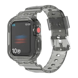 Transparent Silicone Strap Case for Huawei Watch Fit - Unisex Bracelet Accessory (Black)