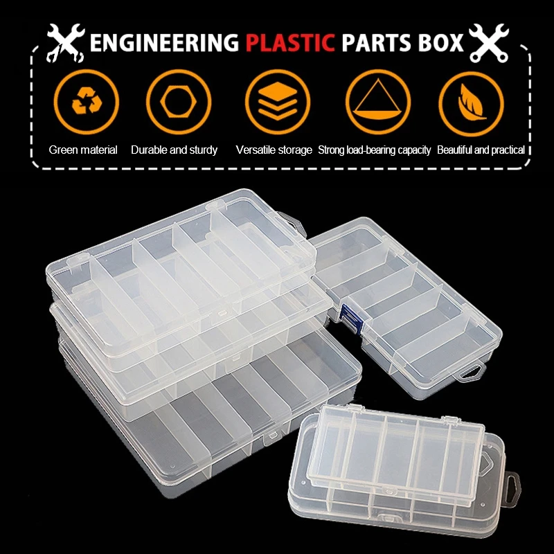 Luya Box 5 Scomparti Fishing Tackle Organizer Scatola Di Accessori In Plastica Trasparente Esca Finta Ray Frog Luya Bait Box Amo Da Pesca