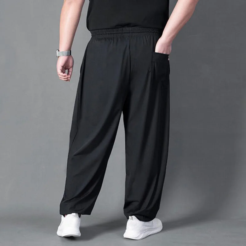 Sports Pants Men Summer Casual Sweatpants Thin Plus Size 11XL 12XL Loose Elasticity Stretch Breathable