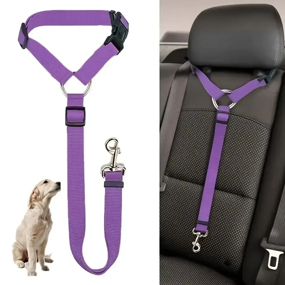 1Pc 2 in 1 Pet Dog Cat Seat Belt for Small Dogs dog seat belt