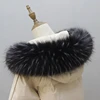 Winter Women's Big Fur Hooded Coat Collar Fake Fur Scarf Ladies Jacket Coat Faux Raccoon Fur Collar 5